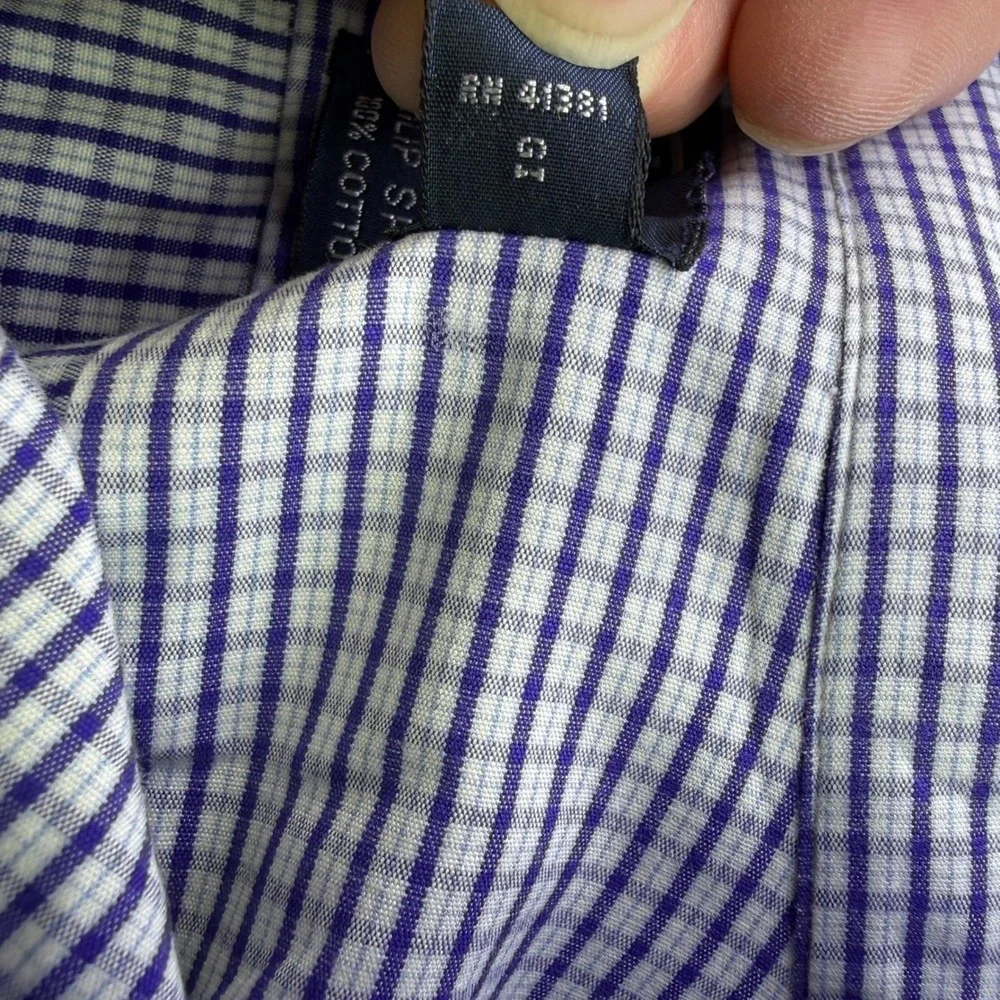 Polo Ralph Lauren Button Down Mens XL Blue Gingham Philip Sport Cotton Shirt